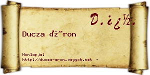 Ducza Áron névjegykártya