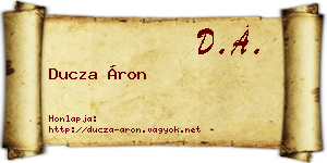 Ducza Áron névjegykártya