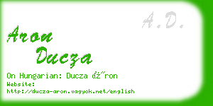 aron ducza business card